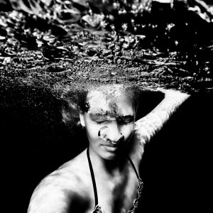 Woman under water